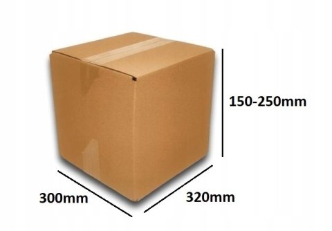 MEGA MOCNE PUDEŁKO KARTON 320x300x250 SZARE 10 BC MEGA MOCNE PUDEŁKO KARTON 320x300x250 SZARE 10 BC