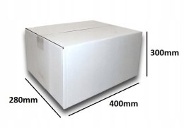 PUDEŁKO OPAKOWANIE KARTON 400x280x300 BIAŁE 25sz B