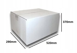 PUDEŁKO OPAKOWANIE KARTON 520x290x370 BIAŁE 25sz B