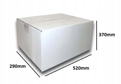 PUDEŁKO OPAKOWANIE KARTON 520x290x370 BIAŁE 25sz B PUDEŁKO OPAKOWANIE KARTON 520x290x370 BIAŁE 25sz B