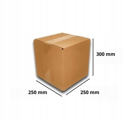 MEGA MOCNE PUDEŁKO KARTON 250x250x300 SZARE 50 EB