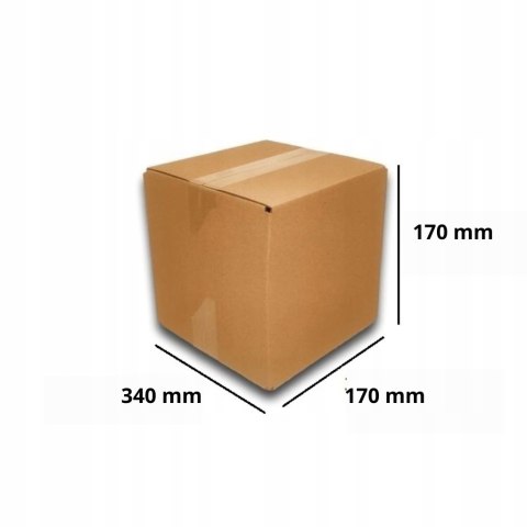 MEGA MOCNE PUDEŁKO KARTON 340x170x170 SZARE 10s EB