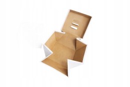 PUDEŁKO BOX KARTON BURGER FRYTKI CIASTO 175x140x130 100szt BIAŁE E