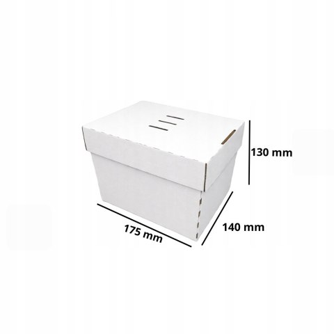 PUDEŁKO BOX KARTON BURGER FRYTKI CIASTO 175x140x130 100szt BIAŁE E