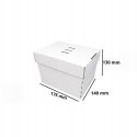 PUDEŁKO BOX KARTON BURGER FRYTKI CIASTO 175x140x130 50szt BIAŁE E