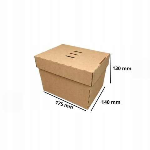PUDEŁKO BOX KARTON BURGER FRYTKI CIASTO 175x140x130 50szt sE
