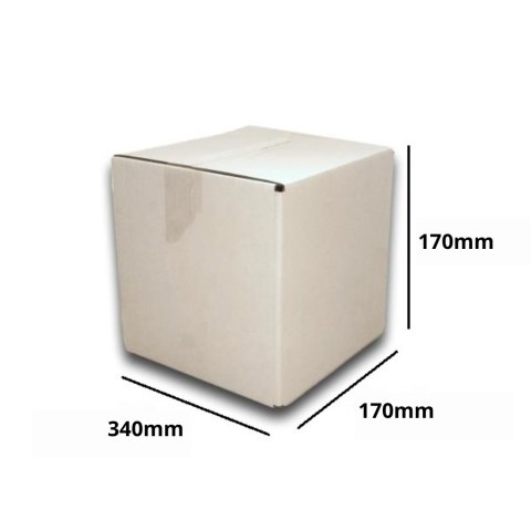 PUDEŁKO OPAKOWANIE KARTON 340x170x170 BIAŁE 25sz E