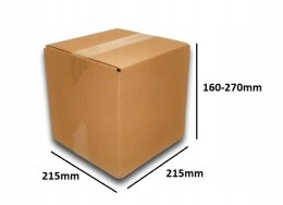PUDEŁKO OPAKOWANIE KARTON 215x215x210 SZARE 10sz B