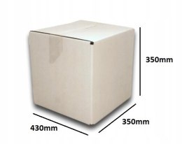 PUDEŁKO OPAKOWANIE KARTON 430x350x350 BIAŁE 50sz B