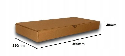 PUDEŁKO OPAKOWANIE KARTON 360x160x40 SZARE 50szt E PUDEŁKO OPAKOWANIE KARTON 360x160x40 SZARE 50szt E