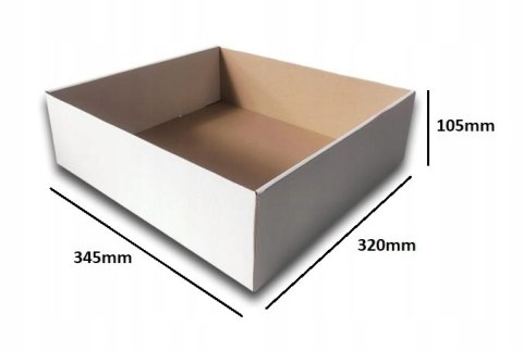 TACKA TEKTUROWA na CIASTKA PĄCZKI 345x320x105 BIAŁE 25szt E TACKA TEKTUROWA na CIASTKA PĄCZKI 345x320x105 BIAŁE 25szt E