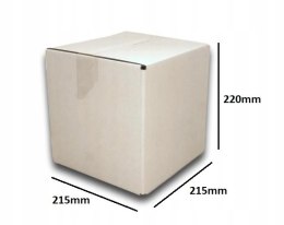PUDEŁKO OPAKOWANIE KARTON 215x215x220 BIAŁE 25sz E