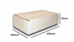 PUDEŁKO OPAKOWANIE KARTON 220x160x70 BIAŁE 10szt B