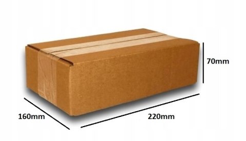 PUDEŁKO OPAKOWANIE KARTON 220x160x70 SZARE 50szt B PUDEŁKO OPAKOWANIE KARTON 220x160x70 SZARE 50szt B