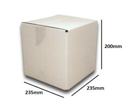 PUDEŁKO OPAKOWANIE KARTON 235x235x200 BIAŁE 25sz B