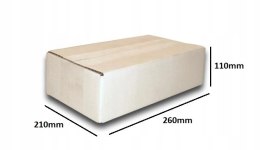 PUDEŁKO OPAKOWANIE KARTON 260x210x110 BIAŁE 25sz B