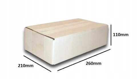PUDEŁKO OPAKOWANIE KARTON 260x210x110 BIAŁE 25sz E PUDEŁKO OPAKOWANIE KARTON 260x210x110 BIAŁE 25sz E