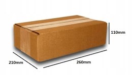 PUDEŁKO OPAKOWANIE KARTON 260x210x110 SZARE 25sz B
