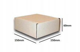 PUDEŁKO OPAKOWANIE KARTON 150x150x60 BIAŁE 10szt E