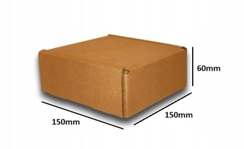 PUDEŁKO OPAKOWANIE KARTON 150x150x60 SZARE 10szt B PUDEŁKO OPAKOWANIE KARTON 150x150x60 SZARE 10szt B