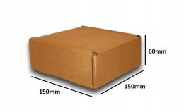 PUDEŁKO OPAKOWANIE KARTON 150x150x60 SZARE 25szt B