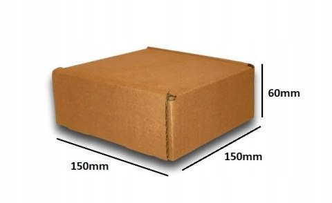 PUDEŁKO OPAKOWANIE KARTON 150x150x60 SZARE 50szt E PUDEŁKO OPAKOWANIE KARTON 150x150x60 SZARE 50szt E