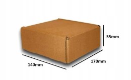 PUDEŁKO OPAKOWANIE KARTON 170x140x55 SZARE 10szt B