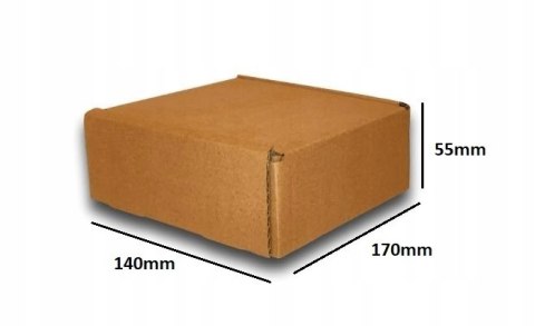 PUDEŁKO OPAKOWANIE KARTON 170x140x55 SZARE 50szt B PUDEŁKO OPAKOWANIE KARTON 170x140x55 SZARE 50szt B