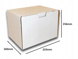 PUDEŁKO OPAKOWANIE KARTON 223x160x156 BIAŁE 25sz E