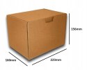 PUDEŁKO OPAKOWANIE KARTON 223x160x156 SZARE 10sz E