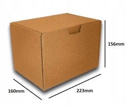 PUDEŁKO OPAKOWANIE KARTON 223x160x156 SZARE 25sz E