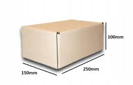 PUDEŁKO OPAKOWANIE KARTON 250x150x100 BIAŁE 25szt