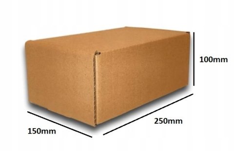 PUDEŁKO OPAKOWANIE KARTON 250x150x100 SZARE 25szt PUDEŁKO OPAKOWANIE KARTON 250x150x100 SZARE 25szt