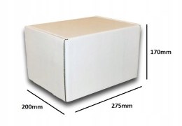 PUDEŁKO OPAKOWANIE KARTON 275x200x170 BIAŁE 50sz E
