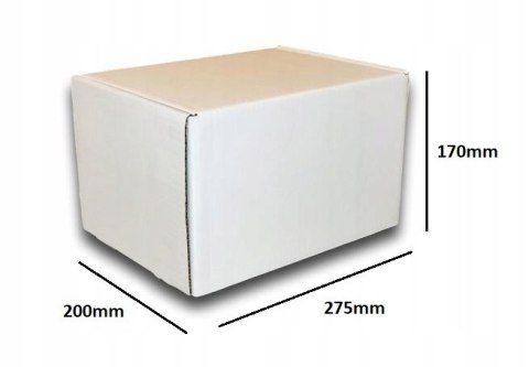 PUDEŁKO OPAKOWANIE KARTON 275x200x170 BIAŁE 50sz E PUDEŁKO OPAKOWANIE KARTON 275x200x170 BIAŁE 50sz E