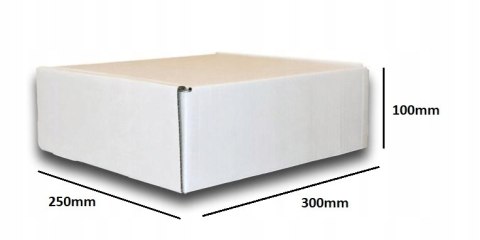 PUDEŁKO OPAKOWANIE KARTON 300x250x100 BIAŁE 10sz E PUDEŁKO OPAKOWANIE KARTON 300x250x100 BIAŁE 10sz E