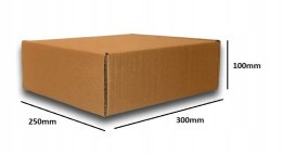 PUDEŁKO OPAKOWANIE KARTON 300x250x100 SZARE 25sz E