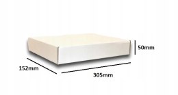 PUDEŁKO OPAKOWANIE KARTON 305x152x50 BIAŁE 10szt E