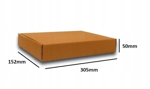 PUDEŁKO OPAKOWANIE KARTON 305x152x50 SZARE 25szt B PUDEŁKO OPAKOWANIE KARTON 305x152x50 SZARE 25szt B