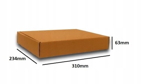 PUDEŁKO OPAKOWANIE KARTON 310x234x63 SZARE 10szt B PUDEŁKO OPAKOWANIE KARTON 310x234x63 SZARE 10szt B