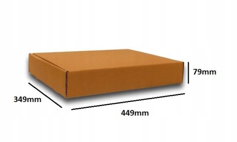 PUDEŁKO OPAKOWANIE KARTON 449x349x79 SZARE 10szt E PUDEŁKO OPAKOWANIE KARTON 449x349x79 SZARE 10szt E