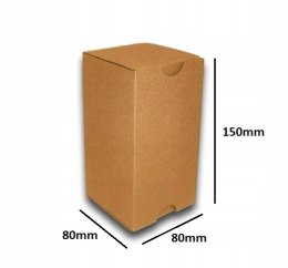 PUDEŁKO OPAKOWANIE KARTON 80x80x150 SZARE 50szt B