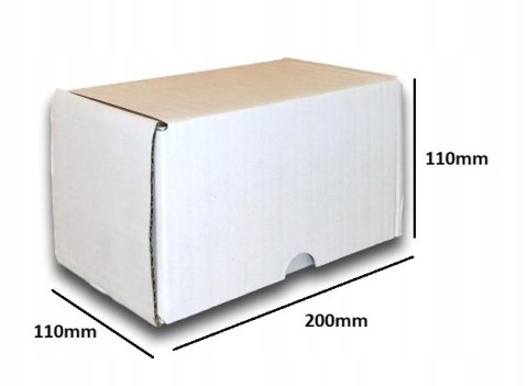PUDEŁKO OPAKOWANIE KARTON 200x110x110 BIAŁE 10sz E PUDEŁKO OPAKOWANIE KARTON 200x110x110 BIAŁE 10sz E