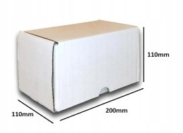 PUDEŁKO OPAKOWANIE KARTON 200x110x110 BIAŁE 25sz B