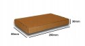 PUDEŁKO OPAKOWANIE KARTON 200x80x30 SZARE 25szt E