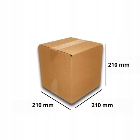 PUDEŁKO OPAKOWANIE KARTON 210x210x210 SZARE 100szt E PUDEŁKO OPAKOWANIE KARTON 210x210x210 SZARE 100szt E