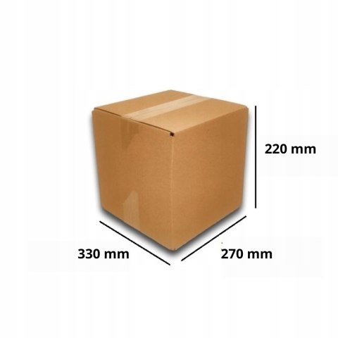 MEGA MOCNE PUDEŁKO KARTON 330x270x220 SZARE 100s EB