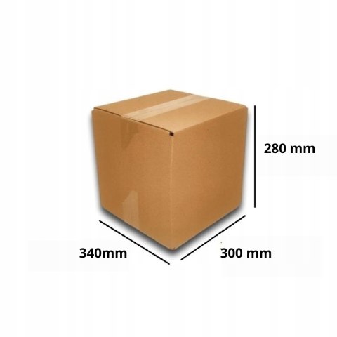 MEGA MOCNE PUDEŁKO KARTON 340x300x280 SZARE 100s EB