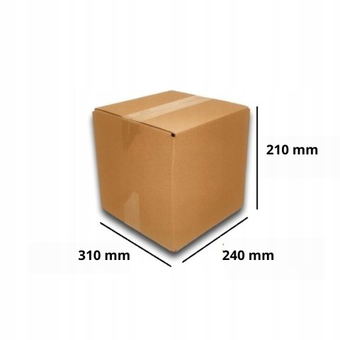 PUDEŁKO OPAKOWANIE KARTON 310x240x210 SZARE 100szt E